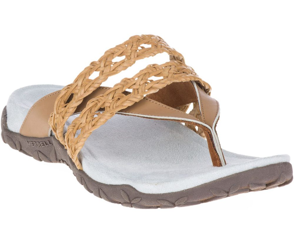 Merrell Sandaler Dame - Terran Braid Thong - Brune/Hvide - ATL246109